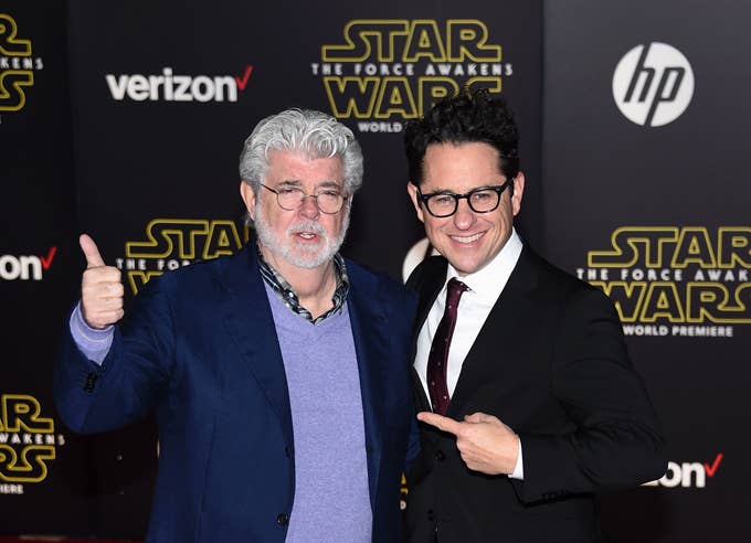 George Lucas and J.J. Abrams attend 'The Force Awakens' premiere