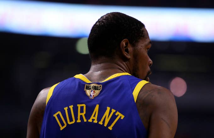 Kevin Durant #35 of the Golden State Warriors