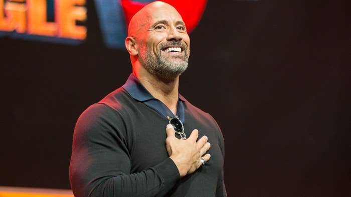 Actor Dwayne Johnson onstage at ENTERTAINMENT WEEKLY