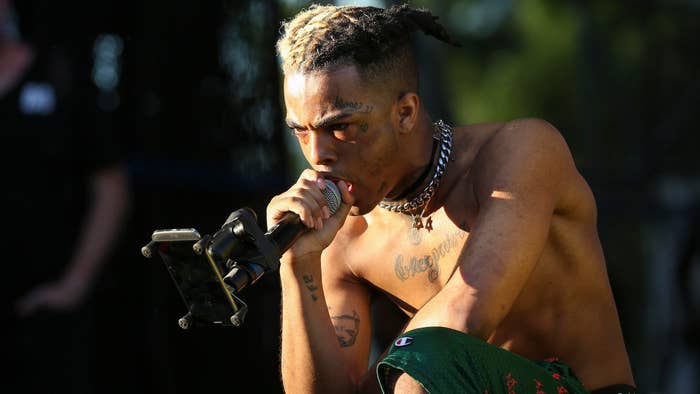 XXXTentacion performs during the second day of the Rolling Loud Festival