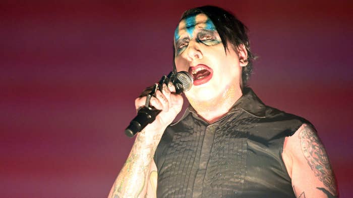 Marilyn Manson performs during the 2019 Louder Than Life Music Festival