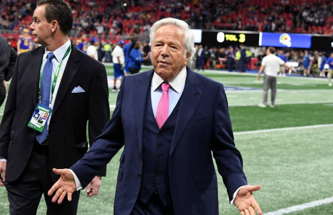 CEO of the New England Patriots Robert Kraft attends the Super Bowl LIII