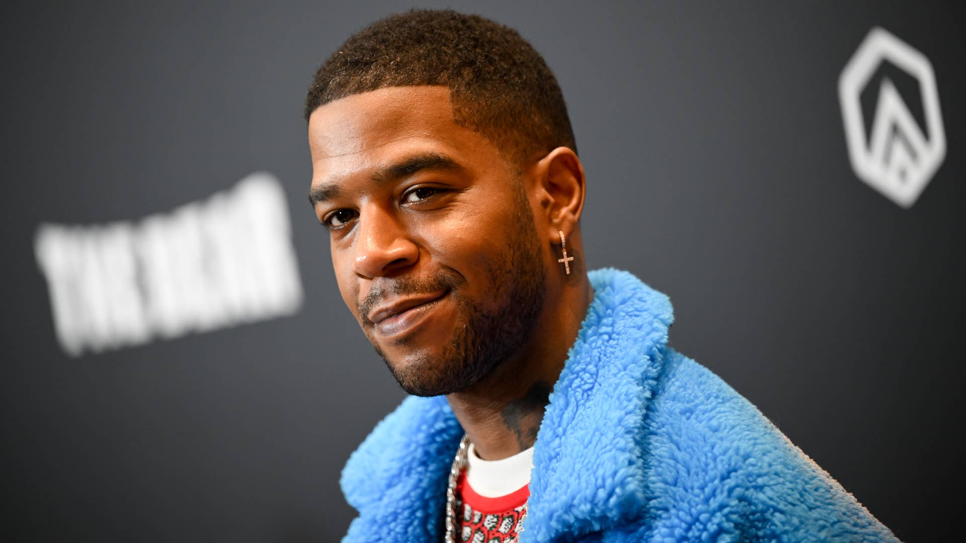 Kid Cudi is pictured on the red carpet