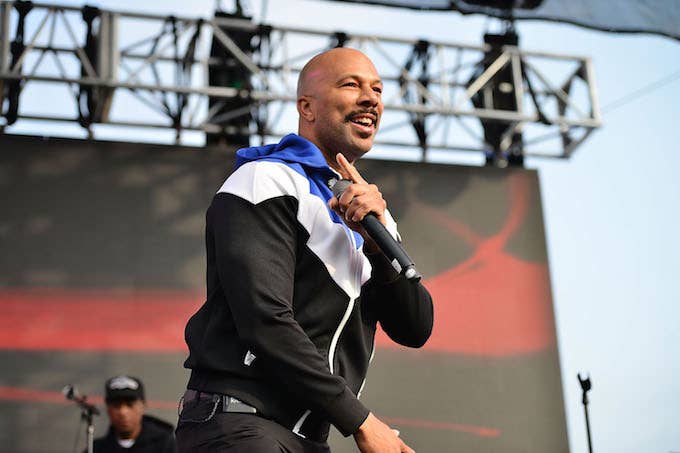 Common performing at a rally