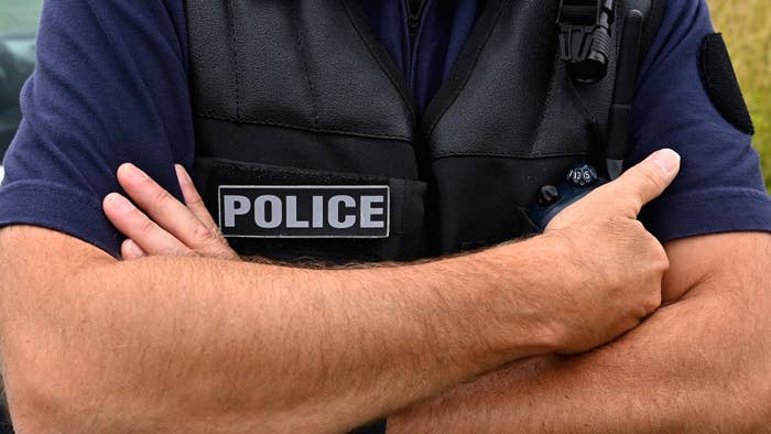 A French policeman takes part in a drug control operation