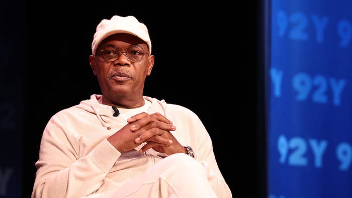 Samuel L. Jackson speaks onstage during a conversation with Josh Horowitz