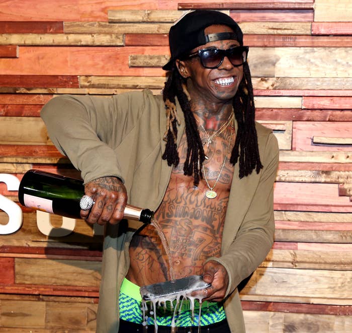 lil wayne champagne samsung getty