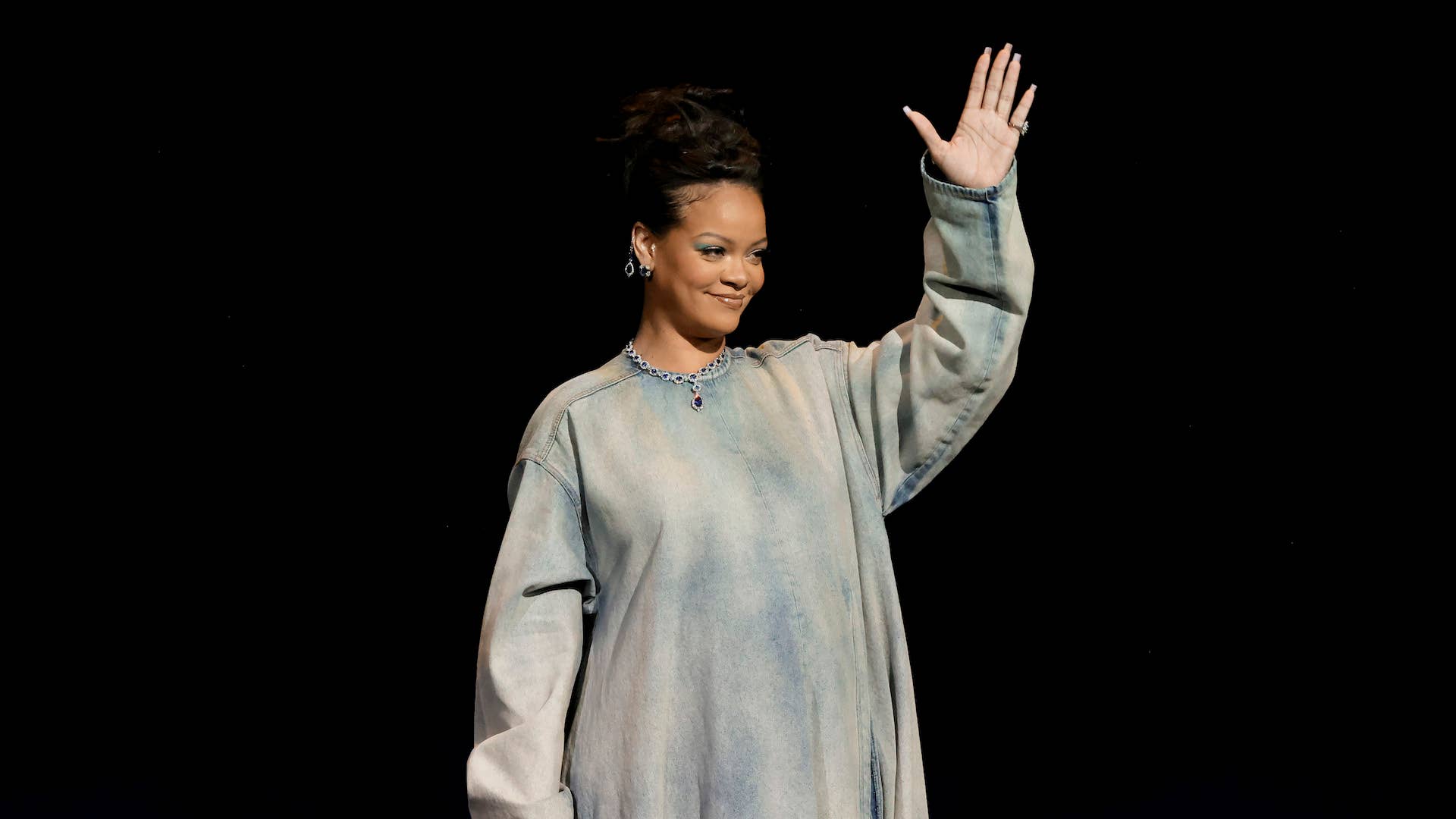 Rihanna speaking at CinemaCon in 2023