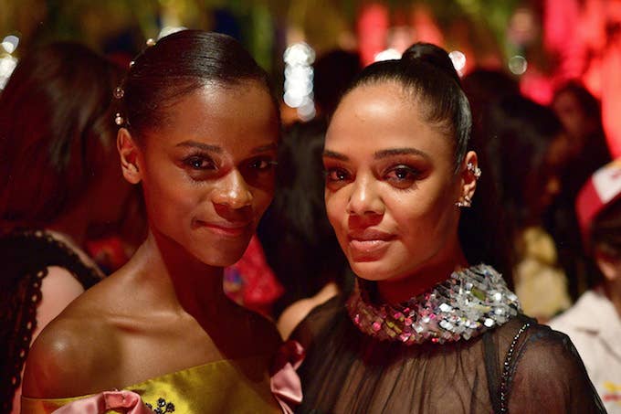 Letitia Wright and Tessa Thompson