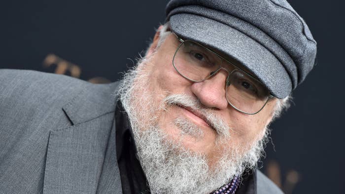 George R. R. Martin attends film screening.