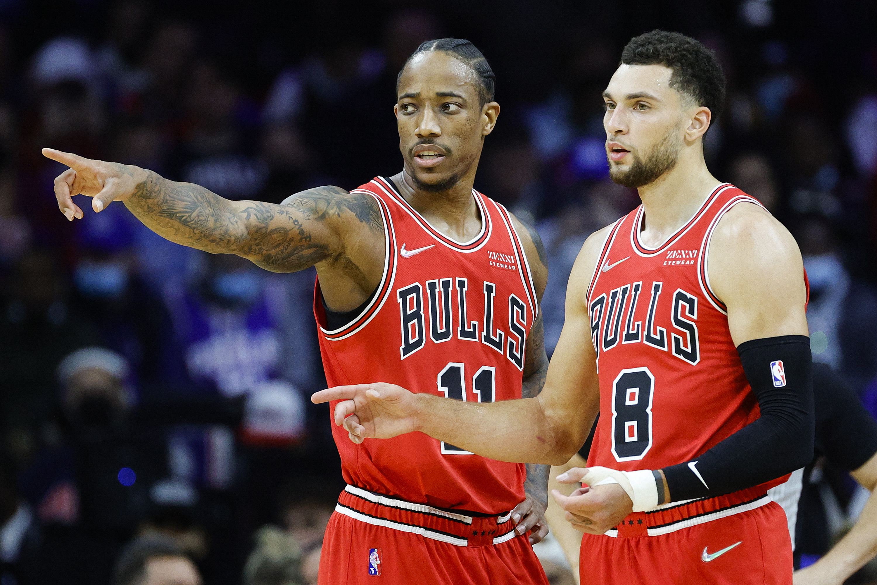 DeMar DeRozan &amp; Zach LaVine of the Chicago Bulls