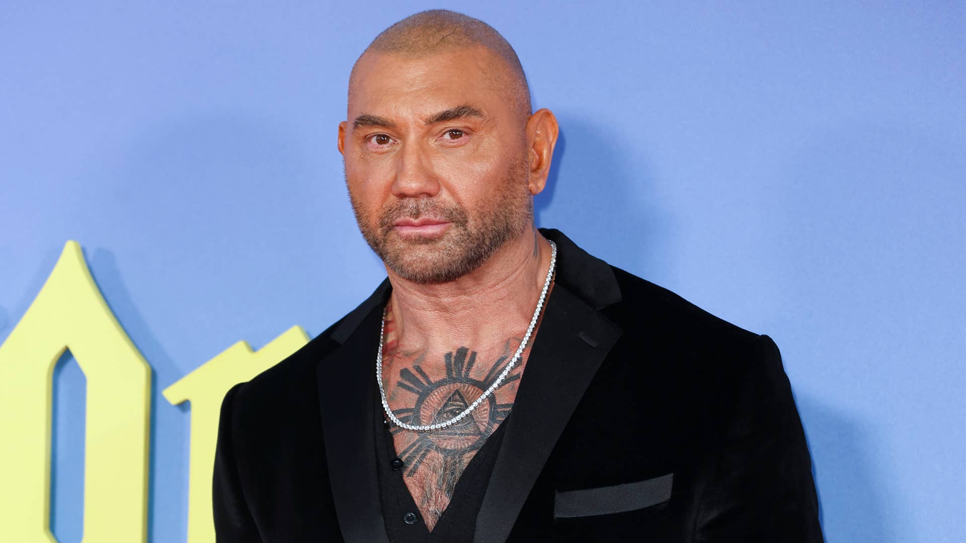 Dave Bautista is seen on the red carpet