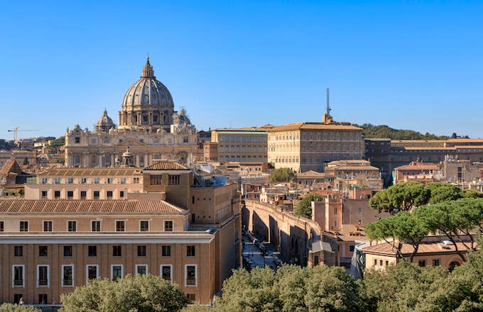 Vatican City is seen at Castel Sant'Angelo.