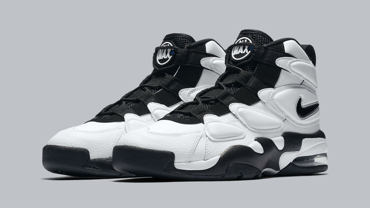 Nike uptempo 95 sales black and white