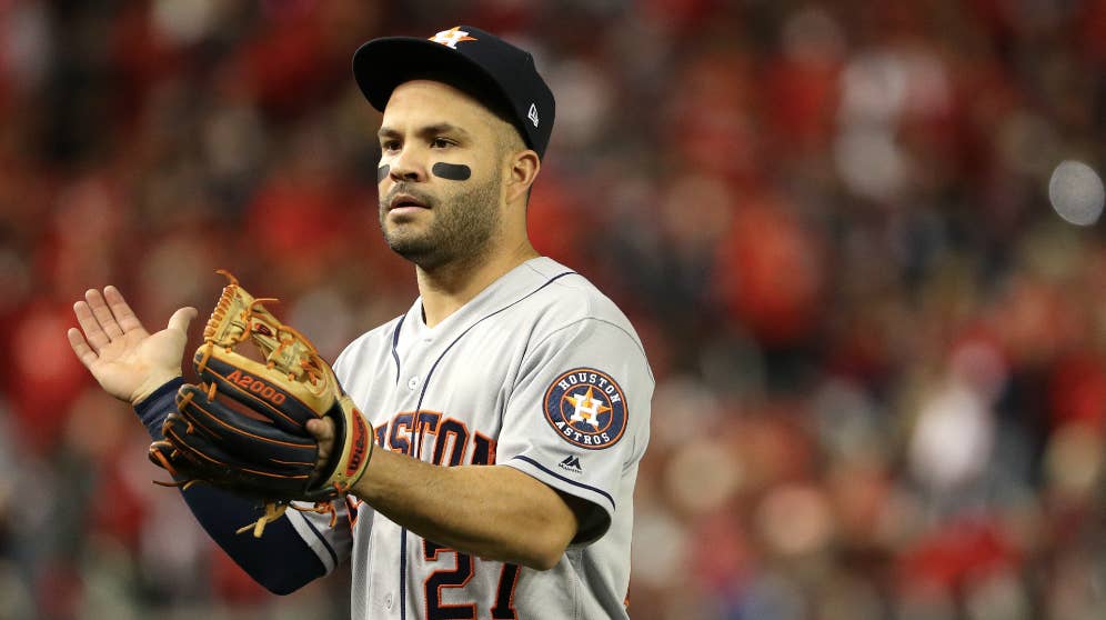 Carlos Correa Now Claims Jose Altuve Didn't Want His Jersey Ripped Off  After His ALCS Walk Off Homer Because He Had a Bad Tattoo On His Collarbone