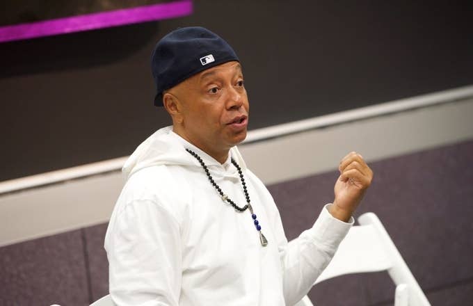 Russell Simmons speaks at an event benefiting Community Coalition