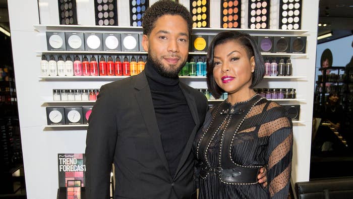 Jussie Smollett and Taraji P. Henson are pictured at an event together