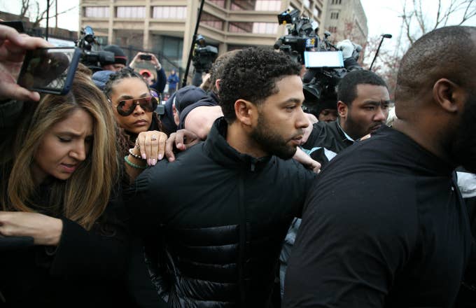 Jussie Smollett leaves the Cook County Jail