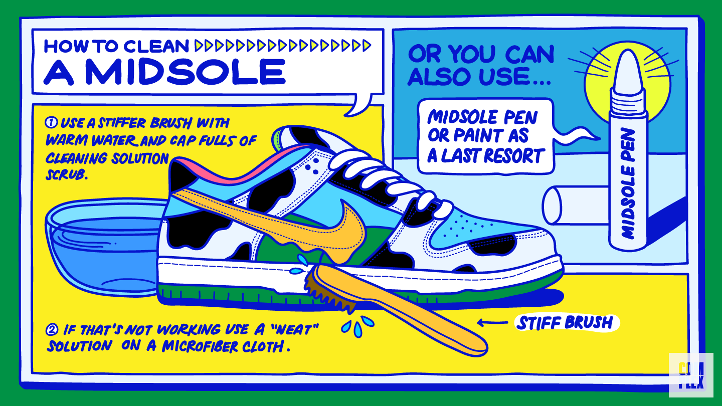 how to clean a midsole