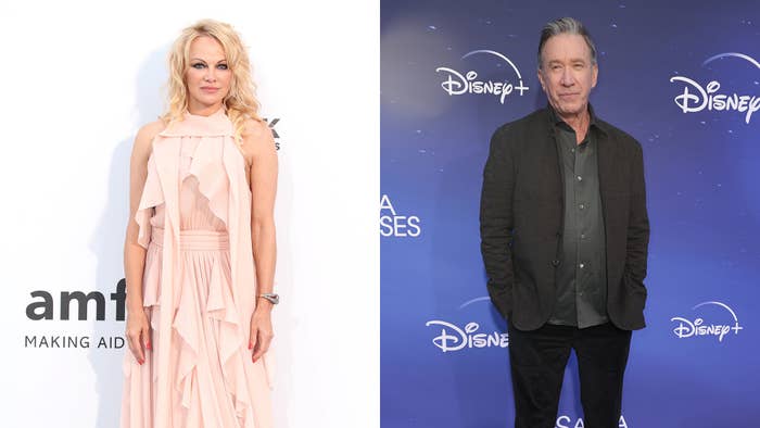 Pamela Anderson at Cannes Gala 2019 and Tim Allen at The Santa Clauses premiere