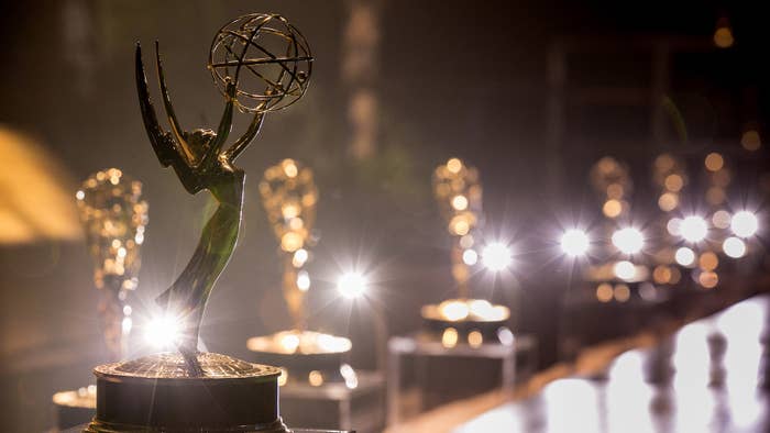 General view of Emmy Award at the 68th Emmy Awards Press Preview Day.