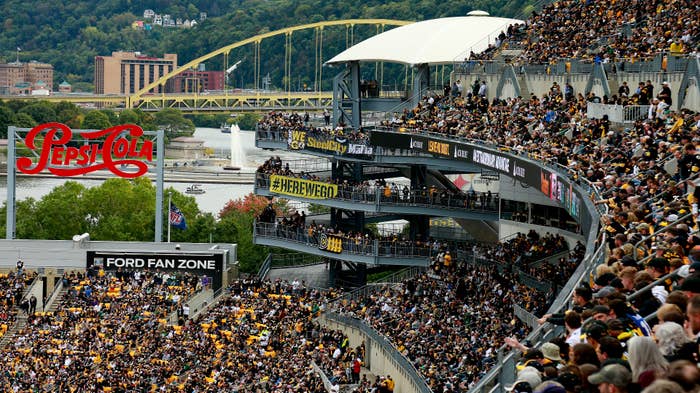 A general view during the game between the Jets and Steelers at Acrisure Stadium.