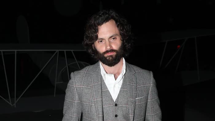 Penn Badgley attends the Thom Browne fashion show