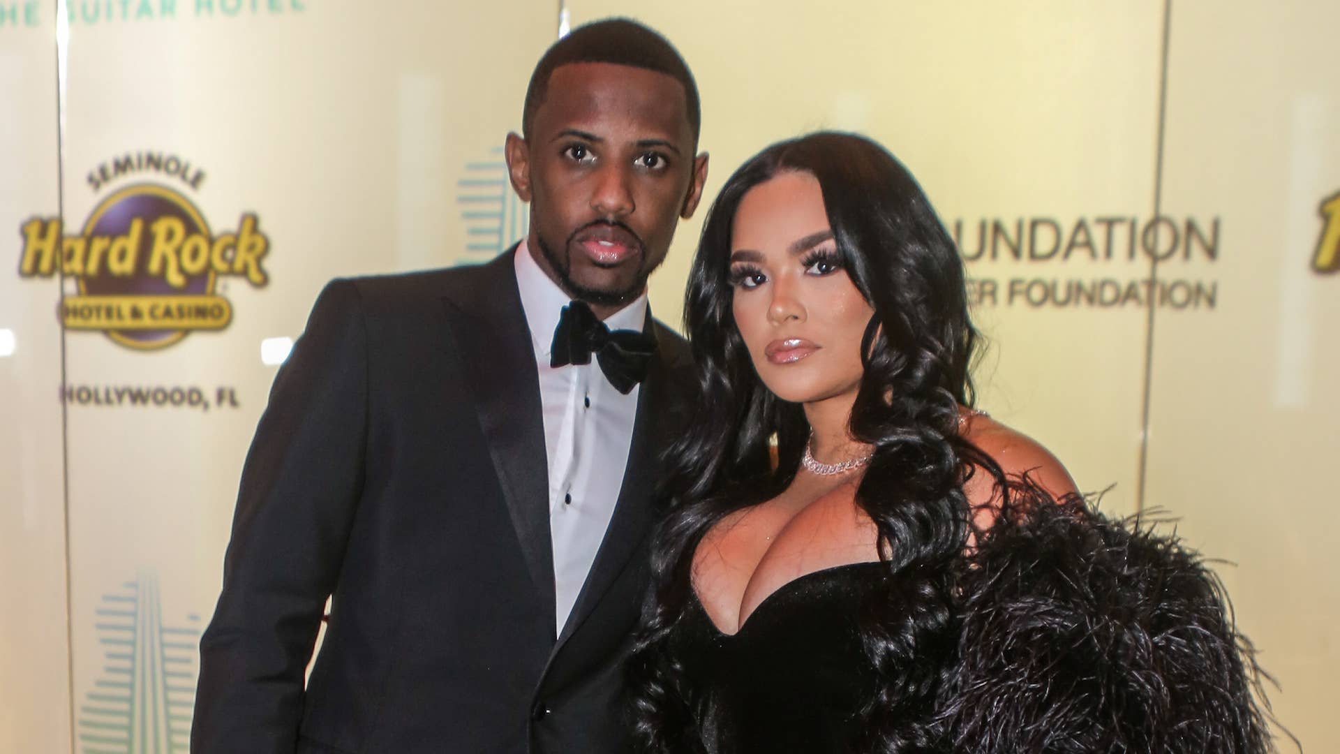 Fabolous and Emily B arrive at the Shawn Carter Foundation Gala.