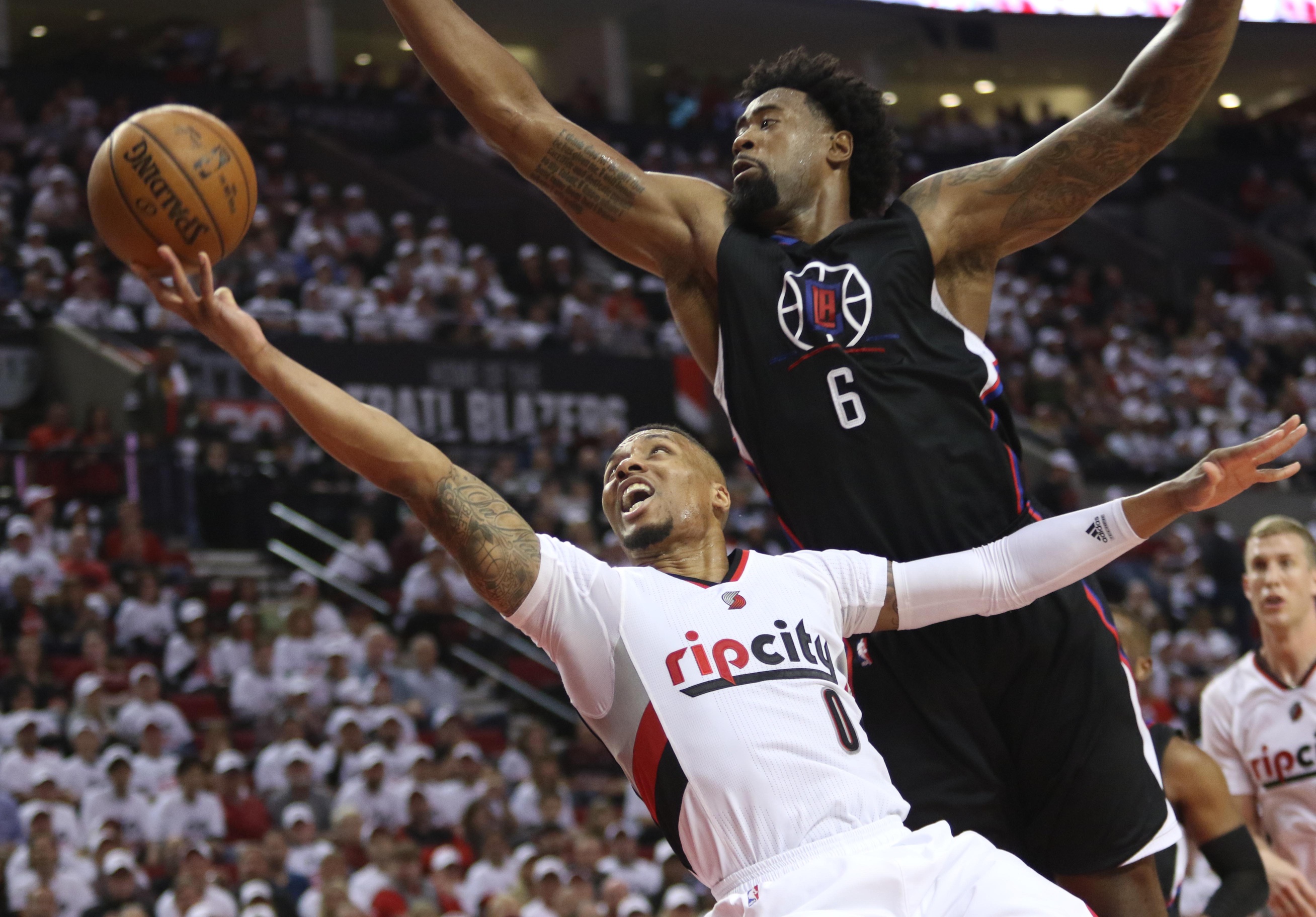 Damian Lillard DeAndre Jordan Layup 2016