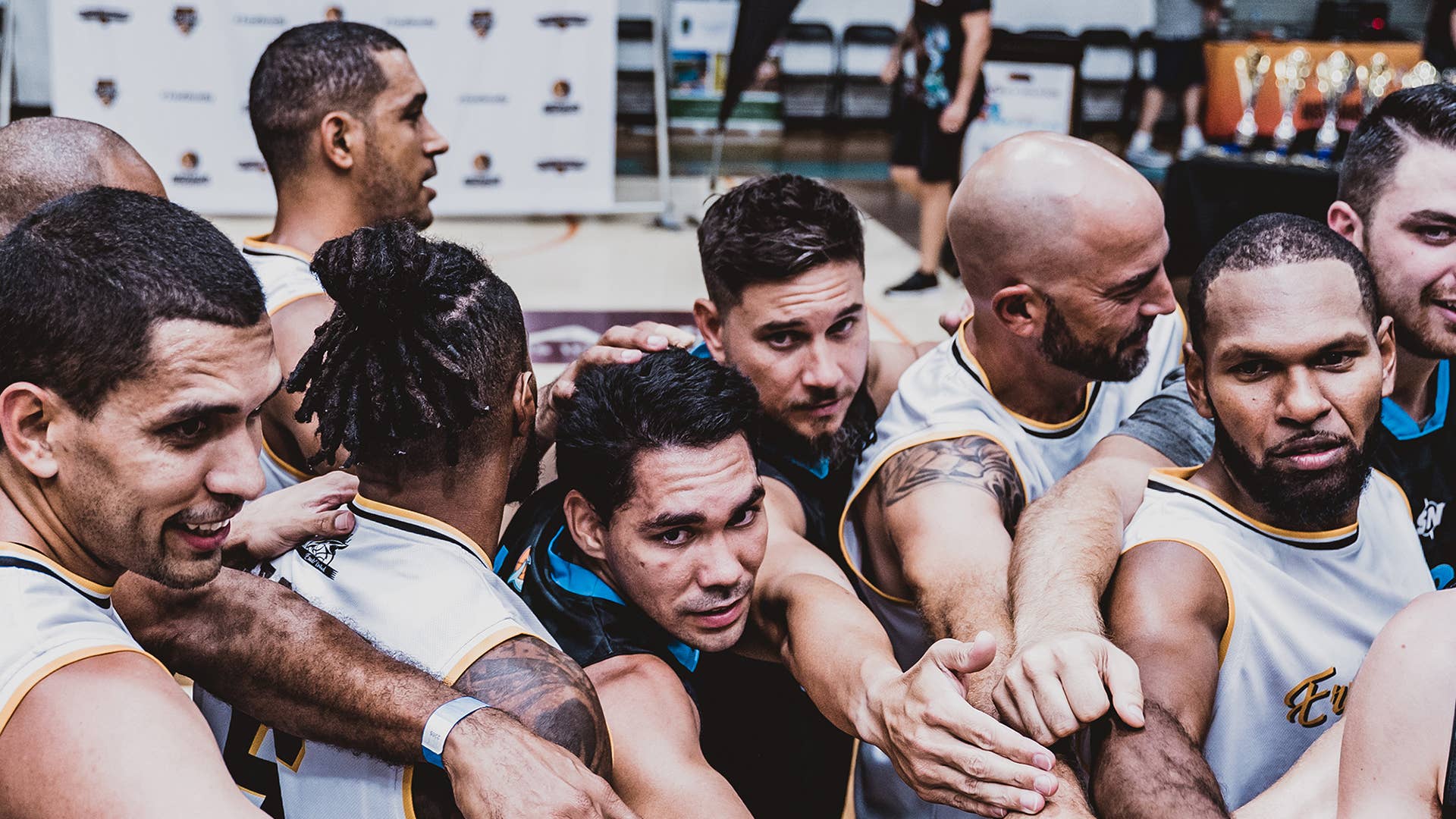 Players gathered at the Australian Indigenous Basketball Tournament