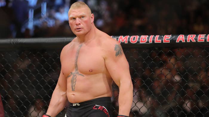 Brock Lesnar during a UFC match in 2016