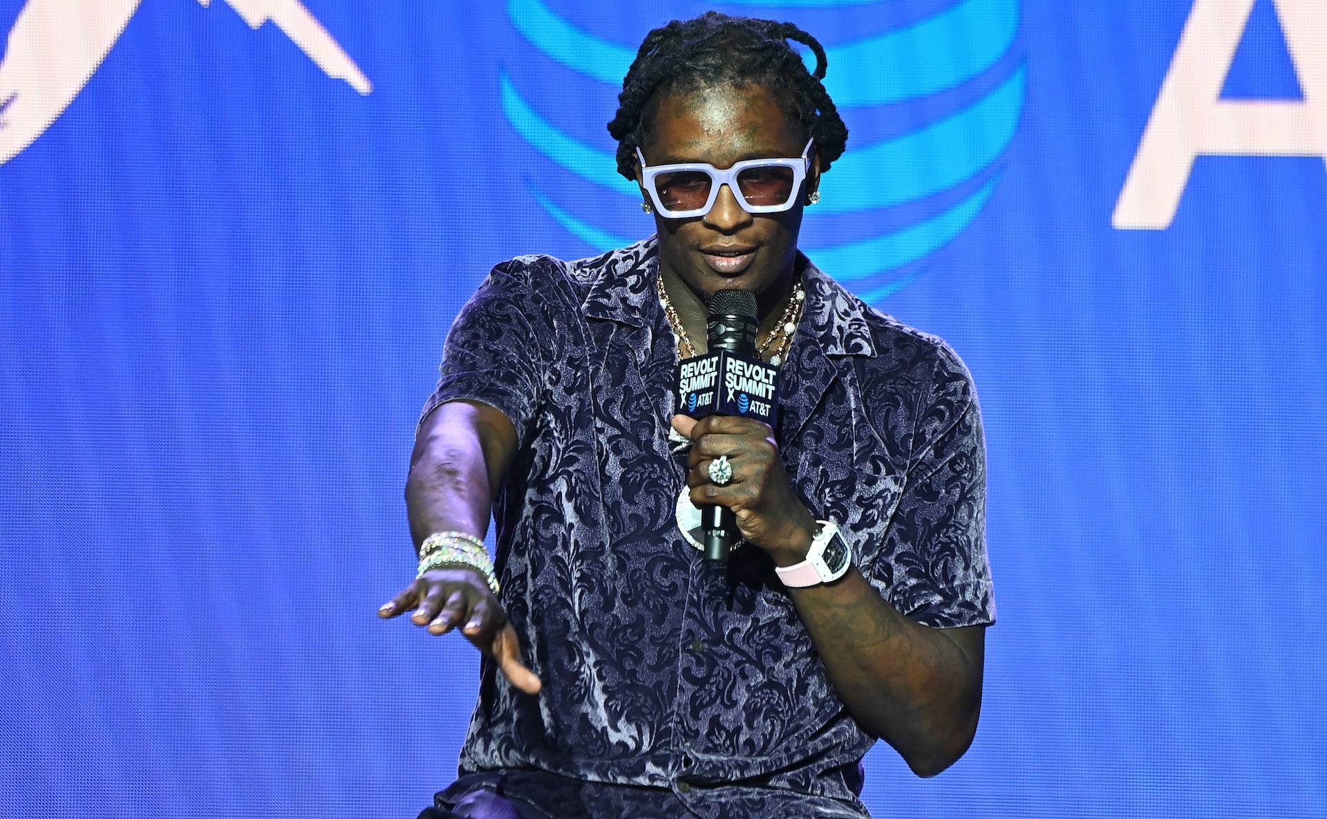 Young Thug onstage at 2021 REVOLT Summit