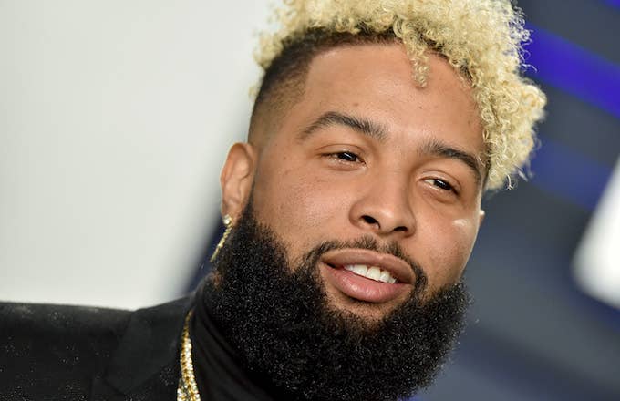 Odell Beckham attends the 2019 Vanity Fair Oscar Party