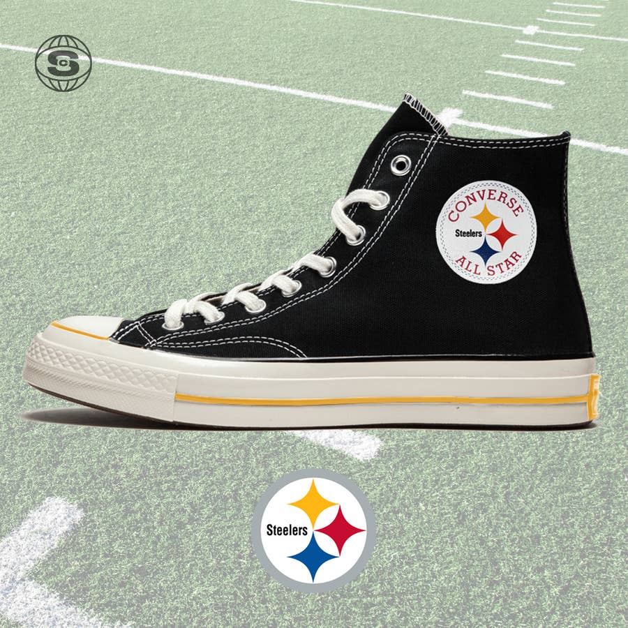 Steelers shop converse sneakers