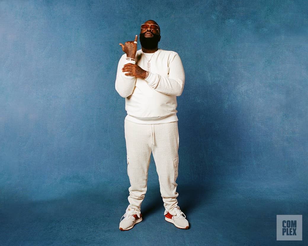 Rick Ross poses for his Complex interview