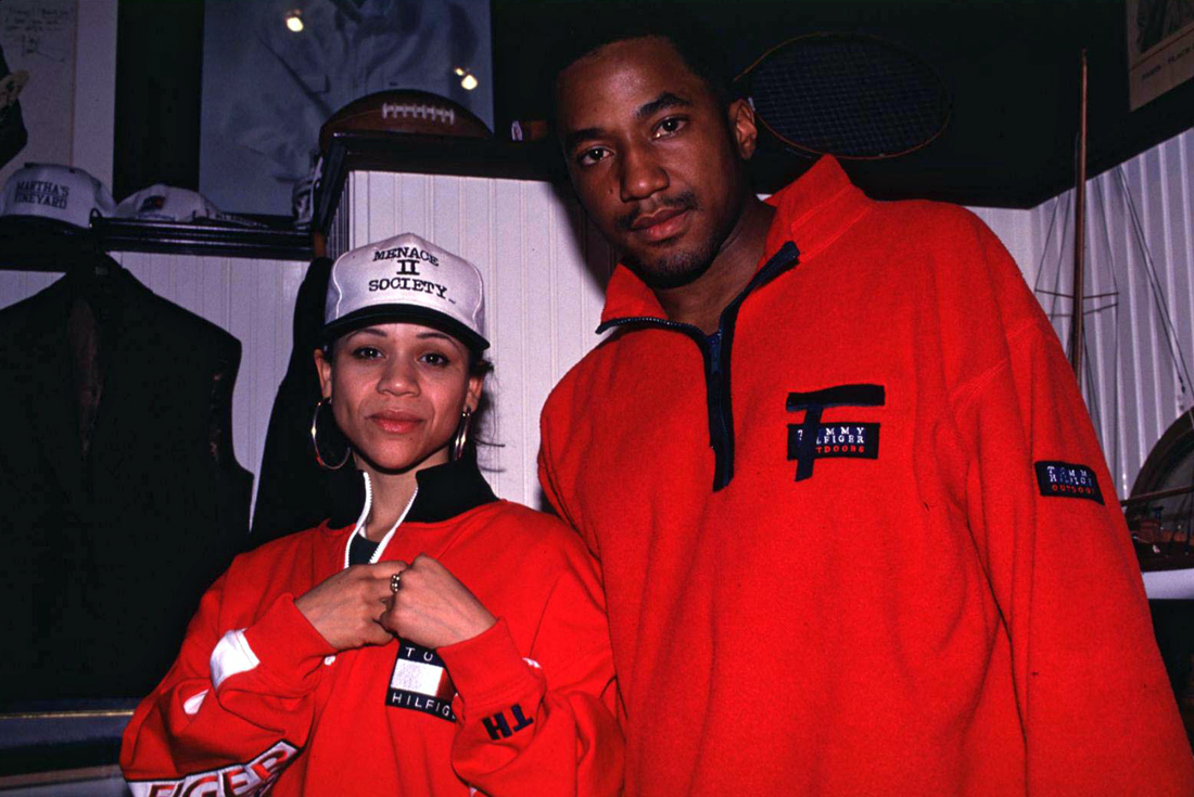 Rosie Perez and Q Tip Wearing Tommy Hilfiger