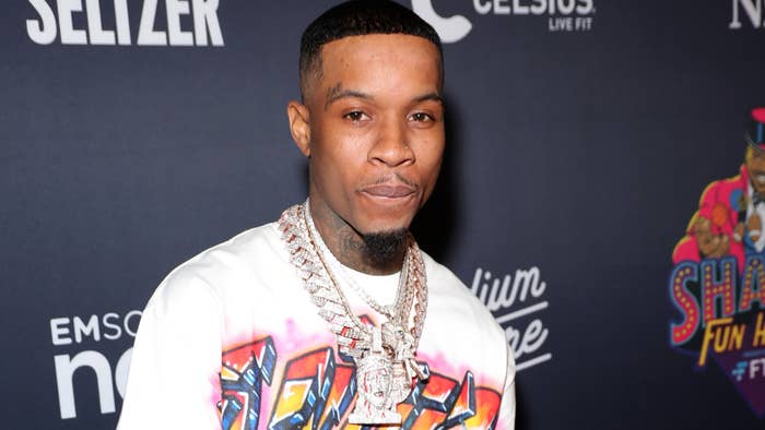 Tory Lanez is pictured at an event