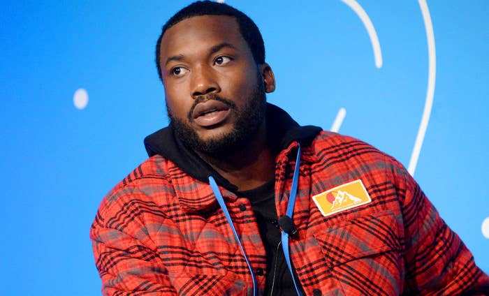 Meek Mill speaks on stage at the &quot;Justice for All: Reforming a Broken System