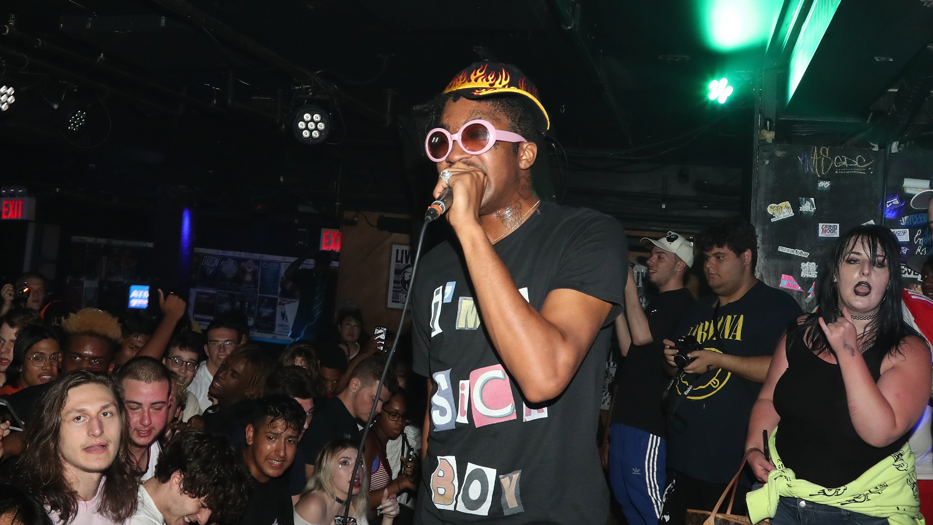Lil Tracy is seen performing live