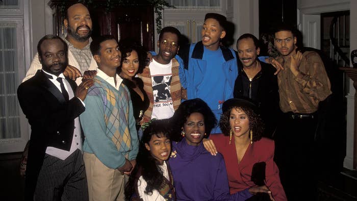The &#x27;Fresh Prince&#x27; cast takes a break from filming in 1990.