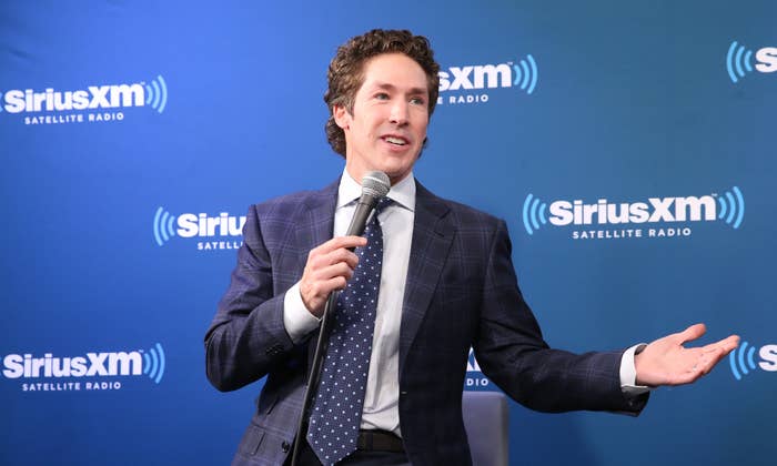 Joel Osteen speaking at SiriusXM event in 2019