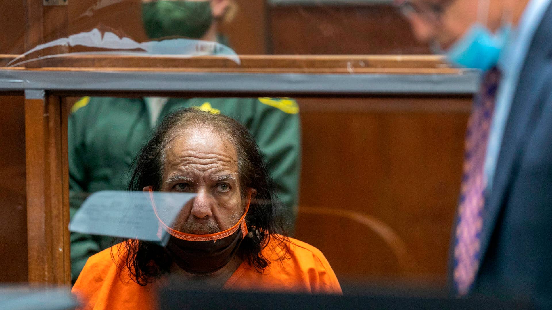 Ron Jeremy is pictured in court room