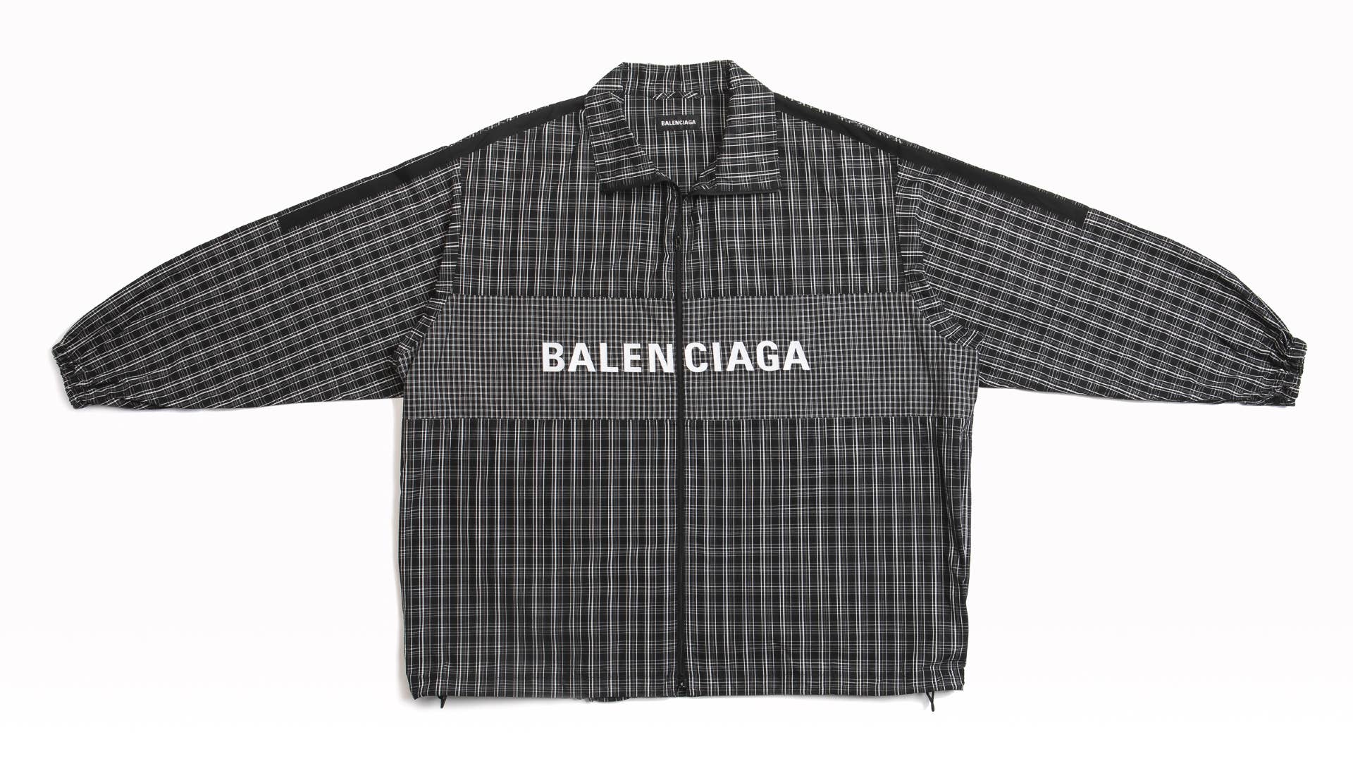 A Balenciaga brand top is shown.