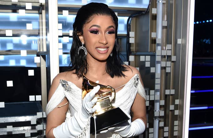 Cardi B backstage during the 61st Annual GRAMMY Awards at Staples Center