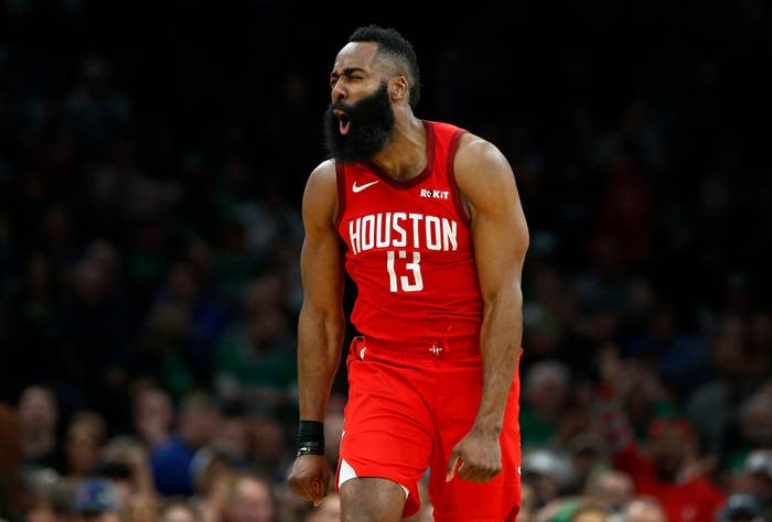James Harden Scream Celtics Rockets 2019