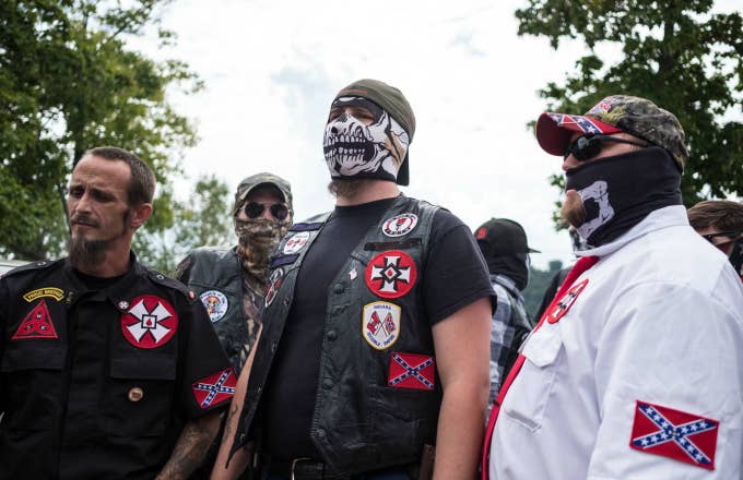 White supremacist racist organization Ku Klux Klan (KKK) members