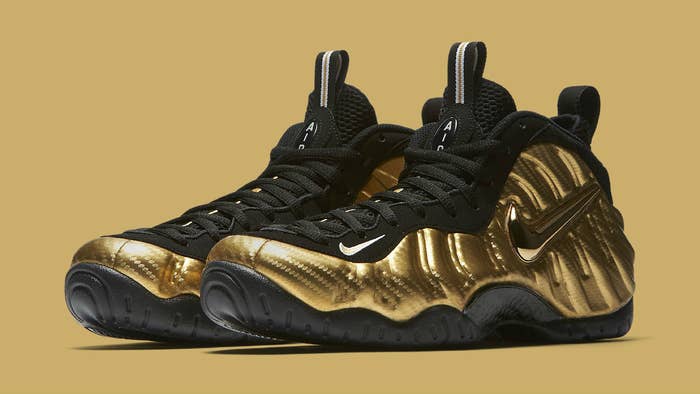 Nike Air Foamposite Pro Metallic Gold Release Date Main 624041 701