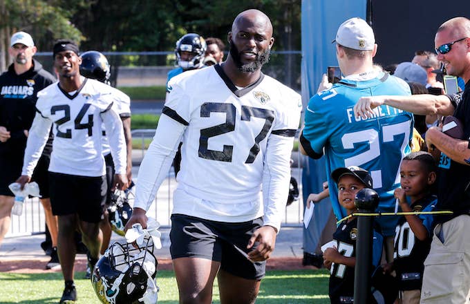 Runningback Leonard Fournette #27 of the Jacksonville Jaguars.