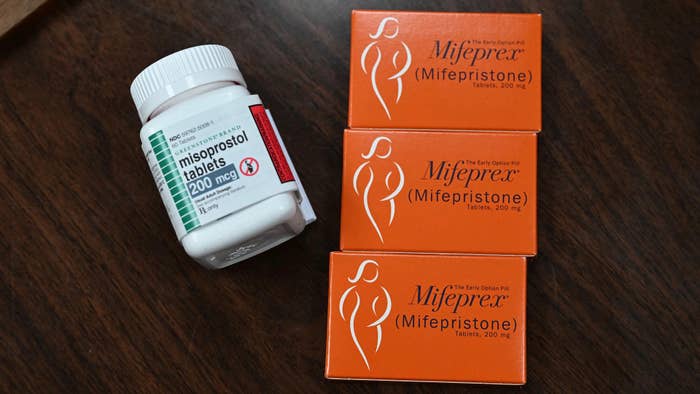 Two drugs used in a medication abortion, are seen at the Women&#x27;s Reproductive Clinic,