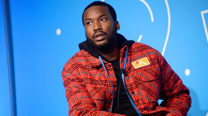 Meek Mill speaks on stage at the &quot;Justice for All: Reforming a Broken System&quot;